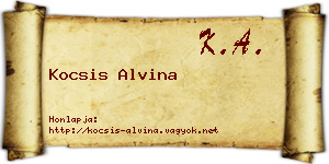 Kocsis Alvina névjegykártya